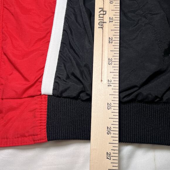 Champion Chicago Bulls Pregame Warm-Up Jacket Size XL Red Black VTG 90s RARE MJ - Picture 7 of 16